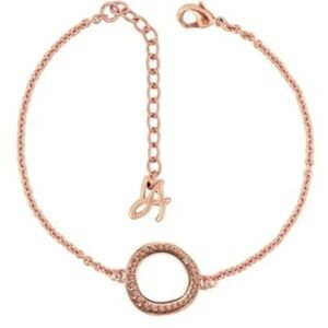 Adore Organic Circle Bracelet Rose Gold Swarovski Crystals